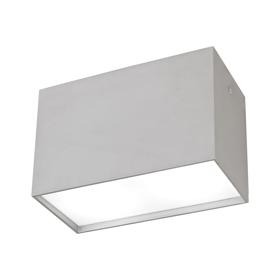 M5630  Kailua Flush Rectangular 2 Light Silver Painted